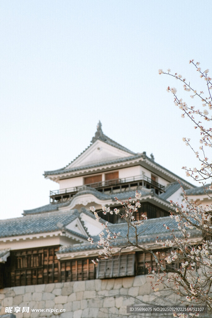 日本傳統(tǒng)古建筑城堡景觀