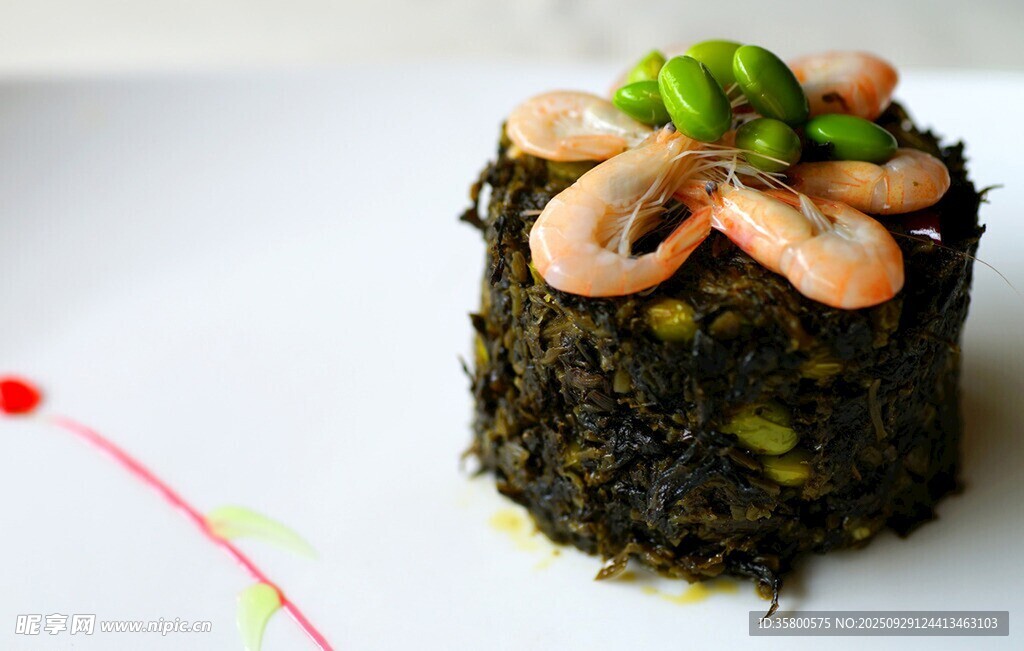 海苔魷魚卷美食特寫