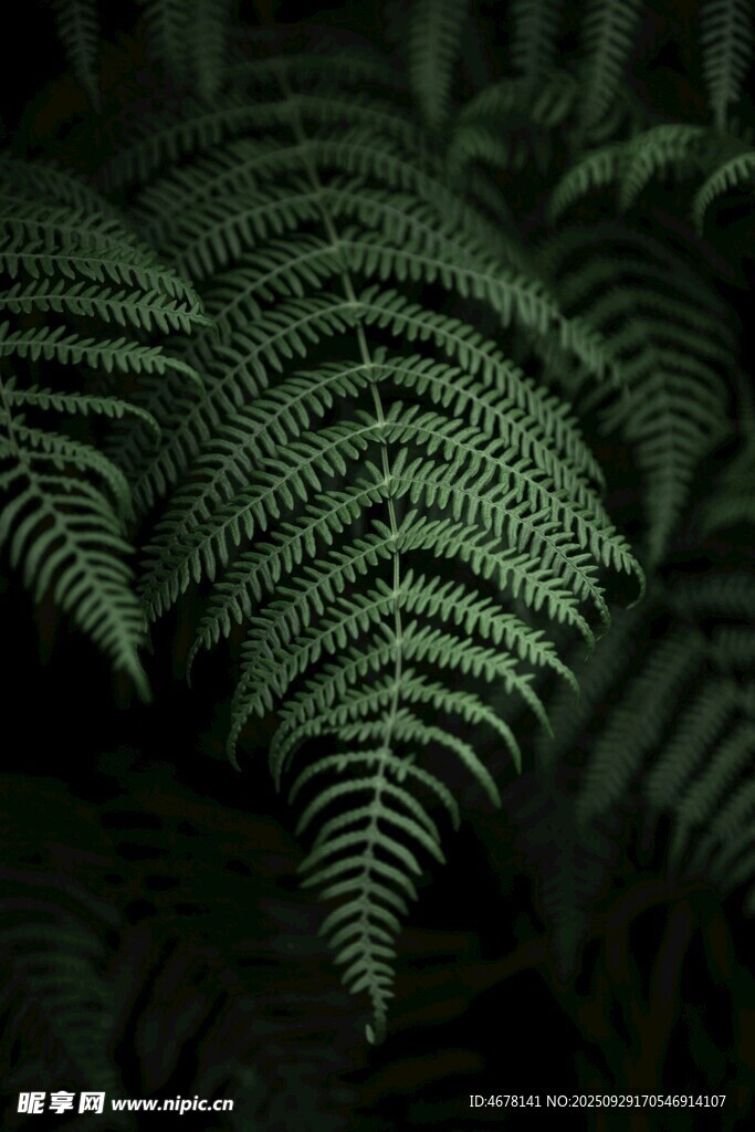 蕨類植物葉片特寫