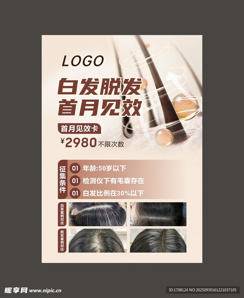 生發(fā) 脫發(fā) 海報設(shè)計展示