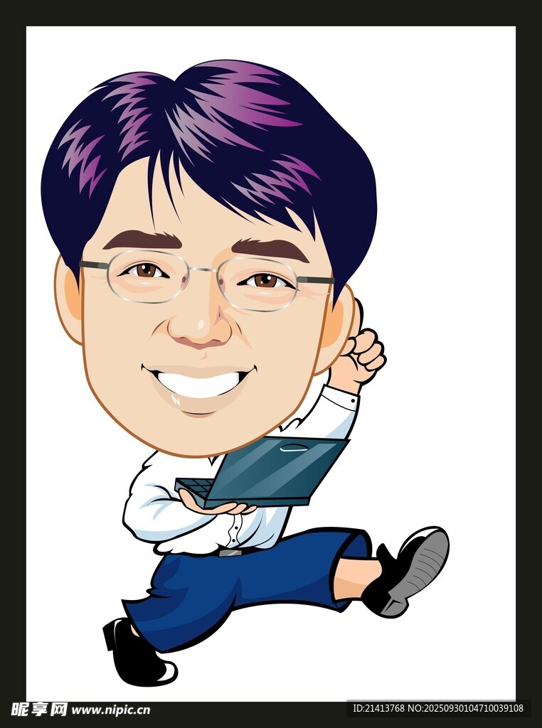活力男士手持平板奔跑
