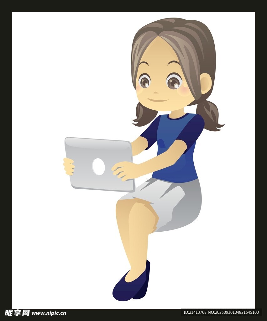 女孩專(zhuān)注使用筆記本電腦