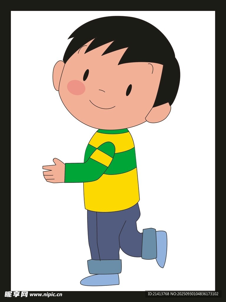 奔跑的小男孩