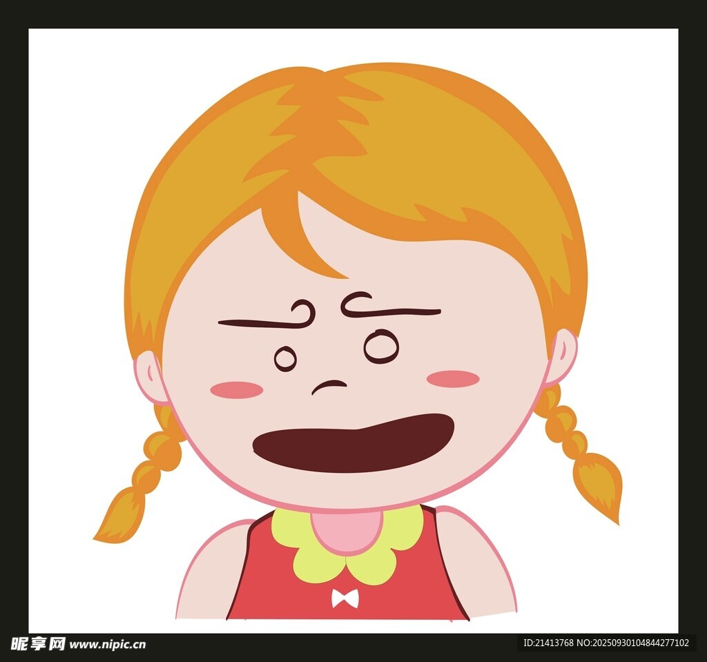哭泣的雙馬尾小女孩