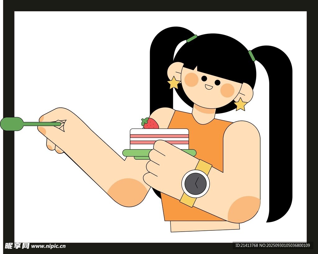 女孩手持畫(huà)筆與書(shū)籍