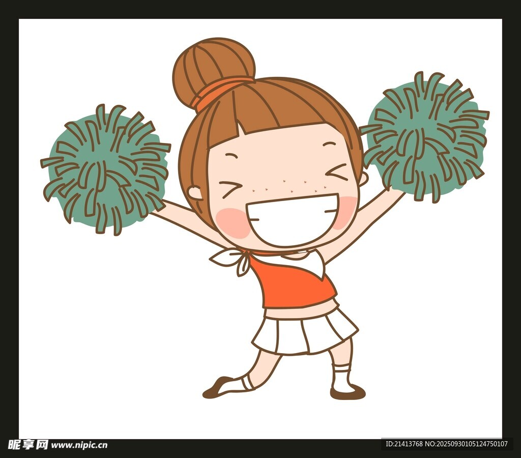 可愛(ài)啦啦隊(duì)員活力滿(mǎn)滿(mǎn)