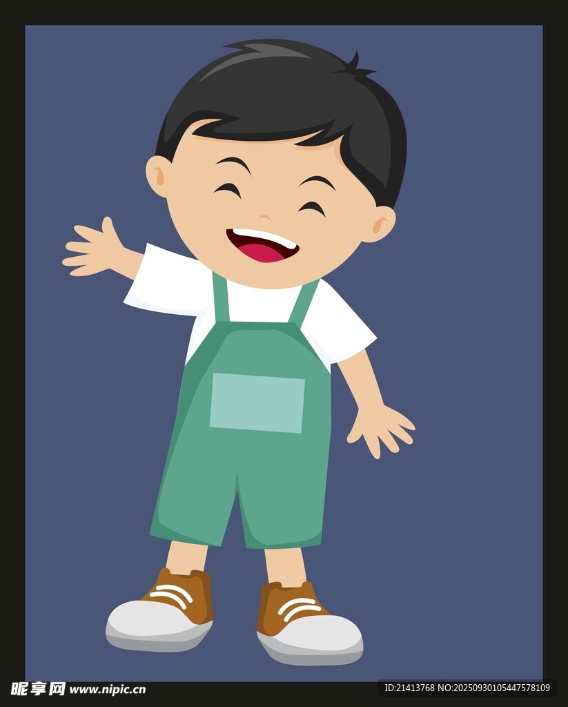 開心小男孩活力滿滿