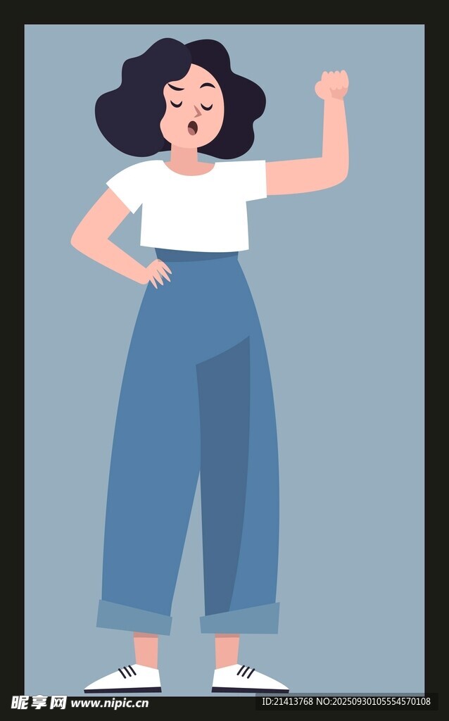 自信女孩展活力姿態(tài)