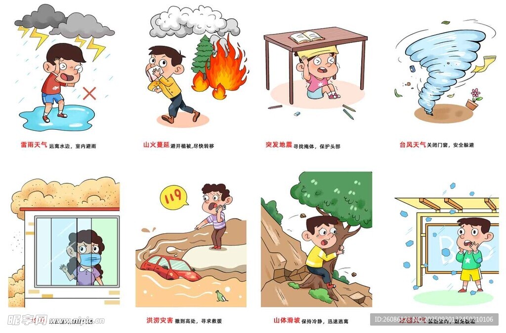 常見自然災(zāi)害避險(xiǎn)場(chǎng)景