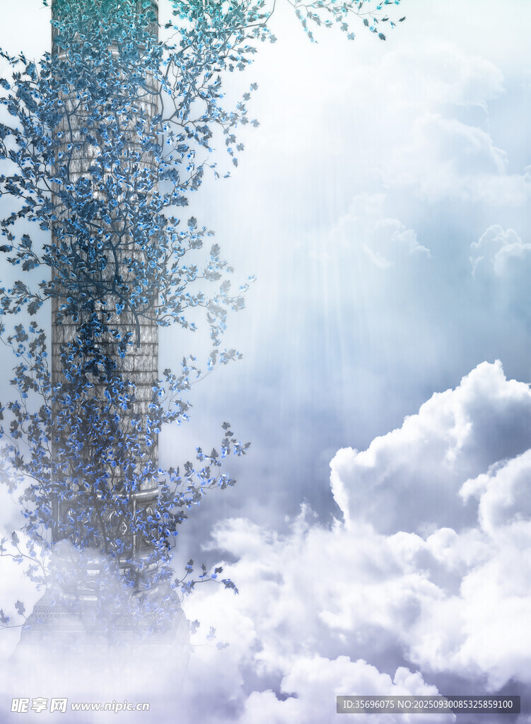 夢幻云端森林景象
