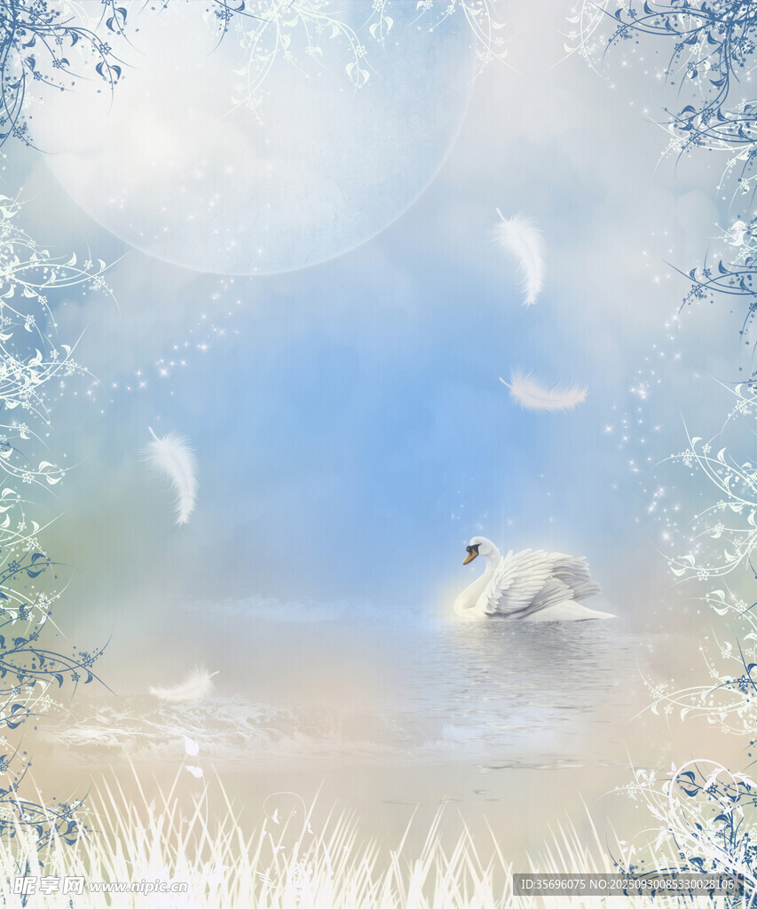 夢幻天鵝湖雪景