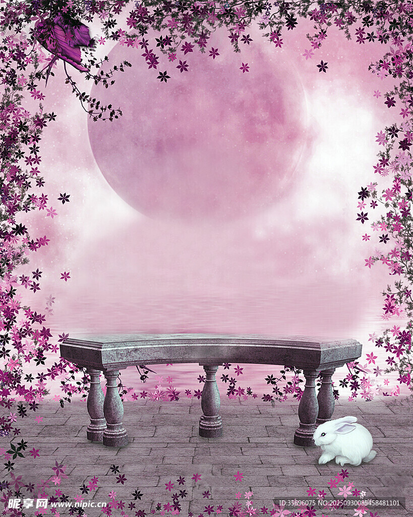 夢(mèng)幻粉紫鋼琴浪漫背景