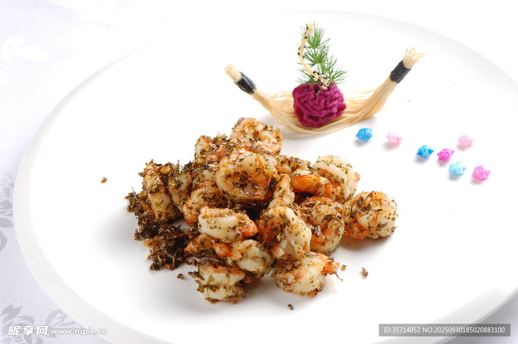 香酥炸魷魚精致擺盤美味