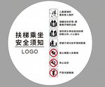 扶梯乘坐安全標(biāo)識牌