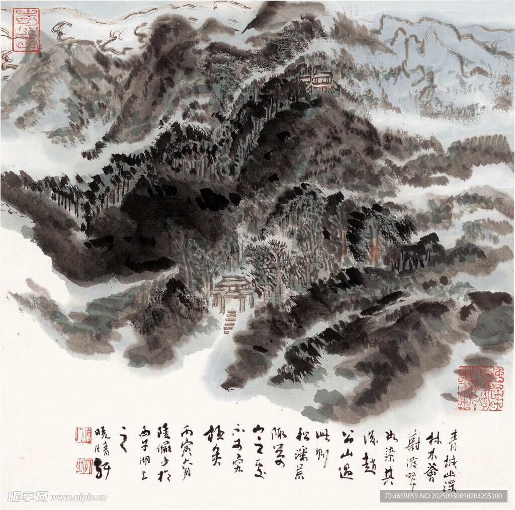 水墨山水國(guó)畫作品欣賞