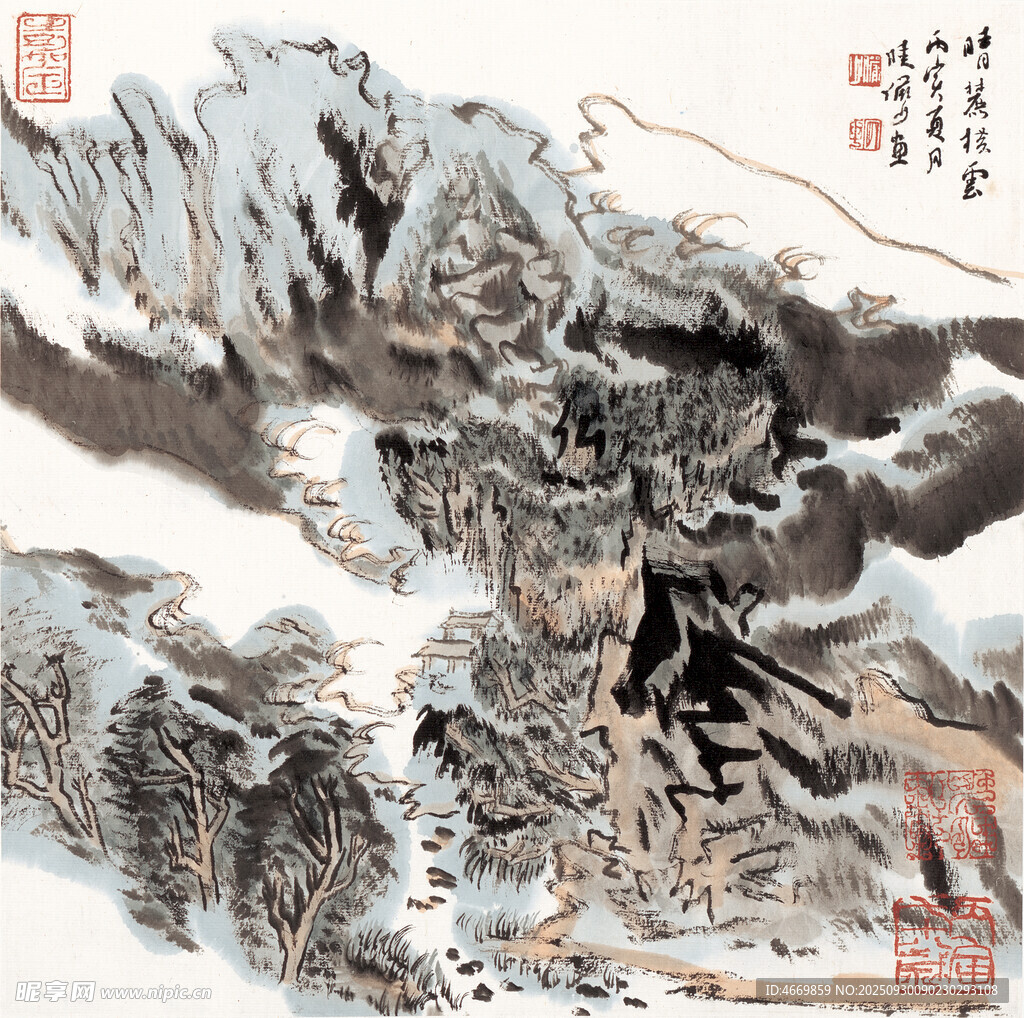 水墨山水圖