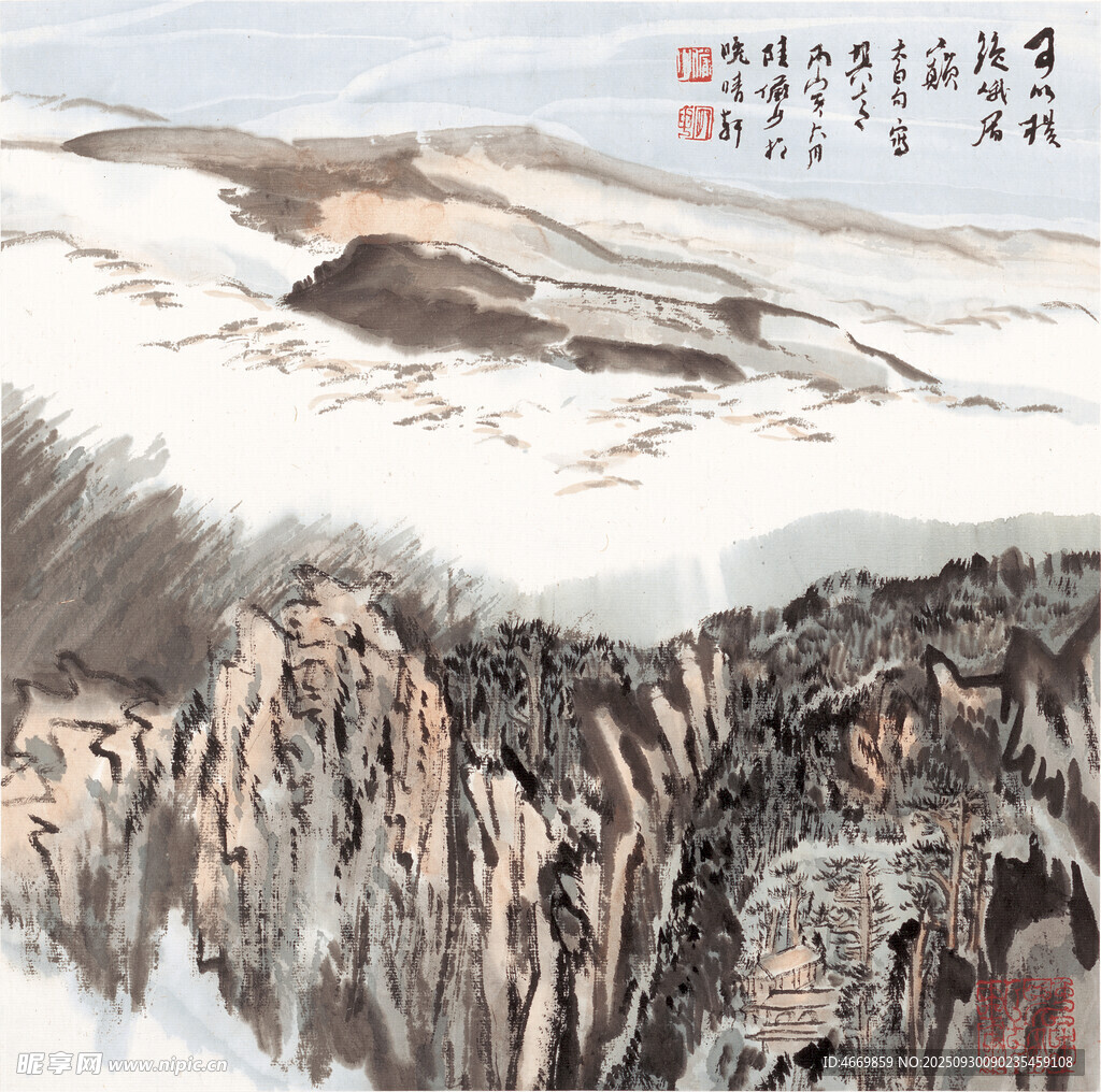 水墨山水間的壯麗自然景