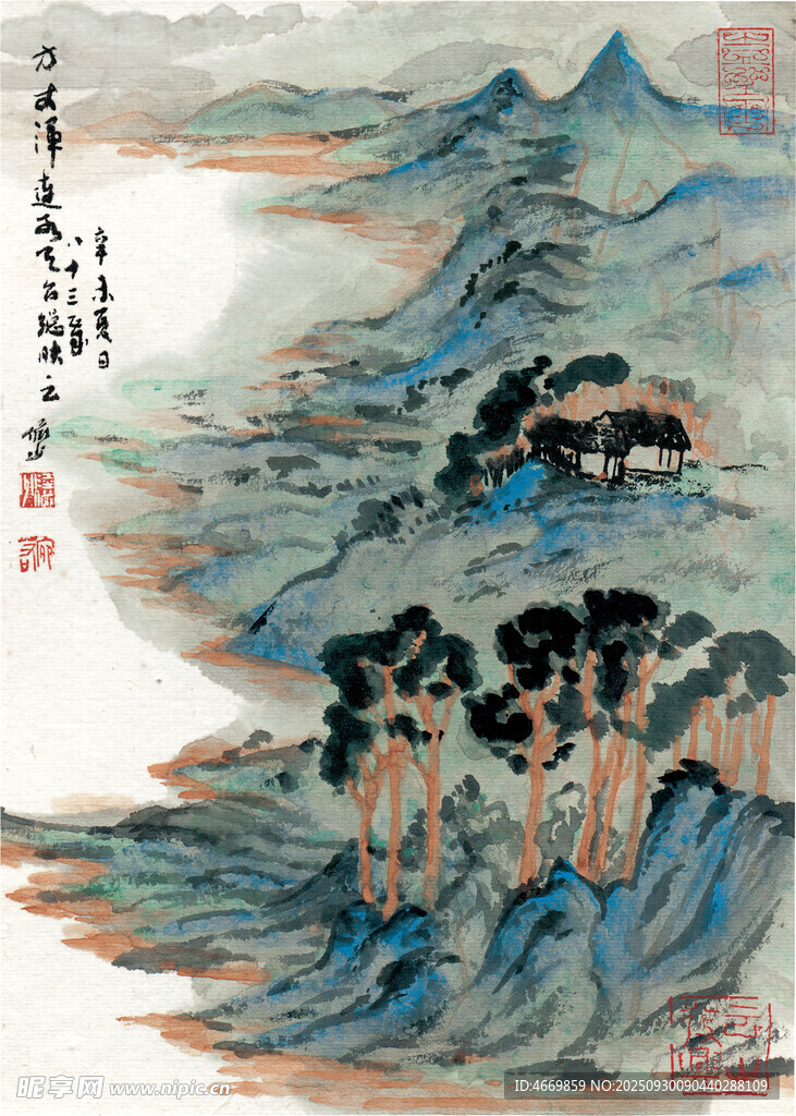山水國(guó)畫意境圖
