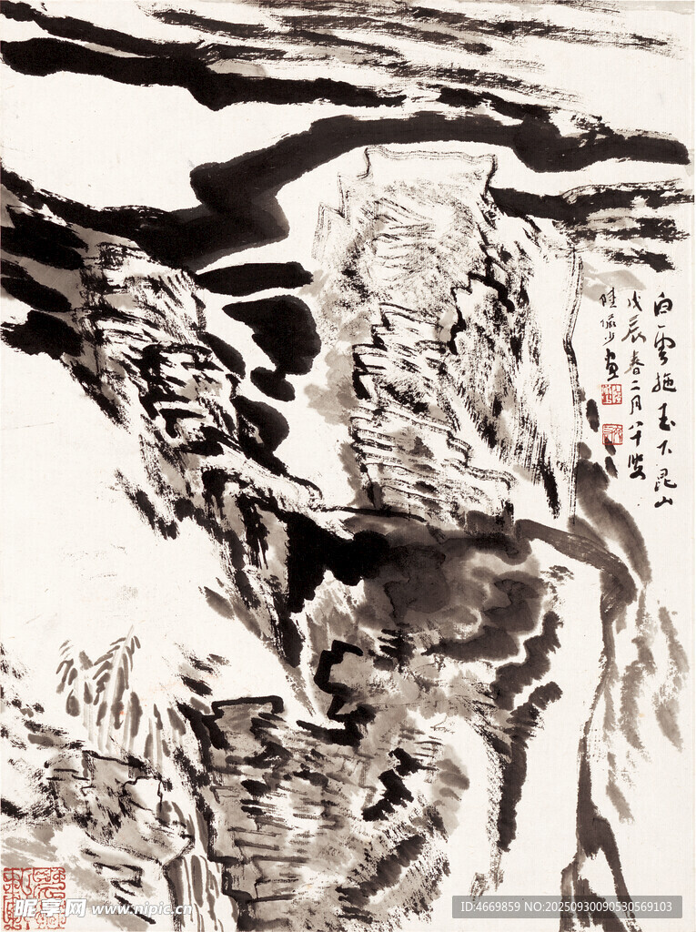 水墨人物畫作