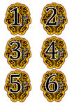 復(fù)古風(fēng)格數(shù)字裝飾圖案