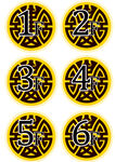復(fù)古數(shù)字徽章圖案設(shè)計