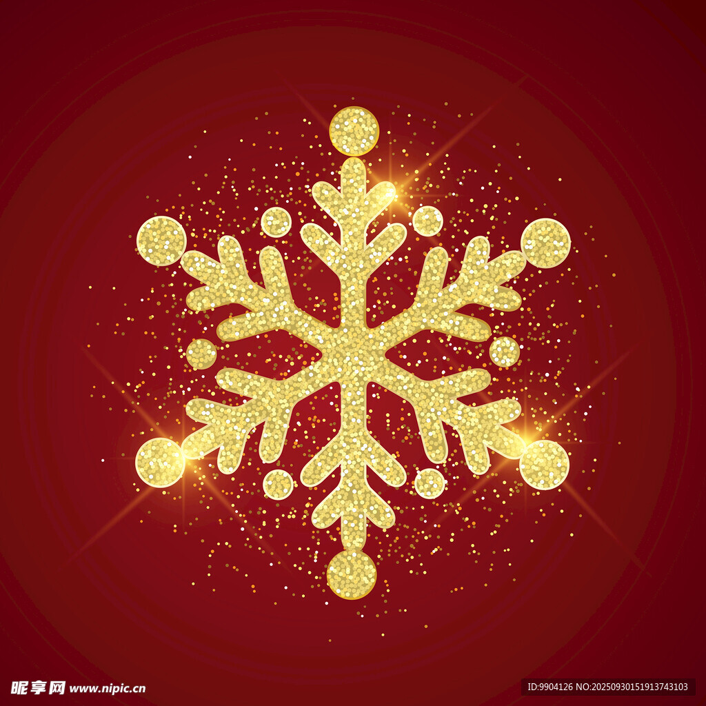 金色雪花圖案