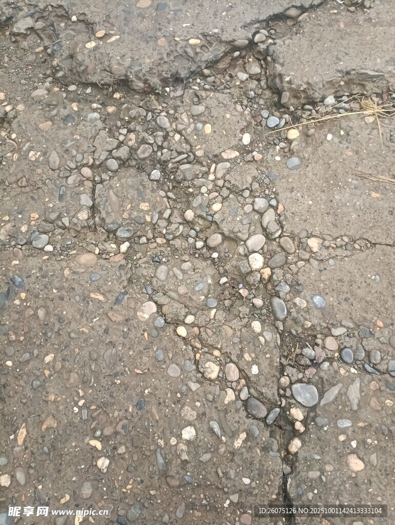 路面裂縫特寫