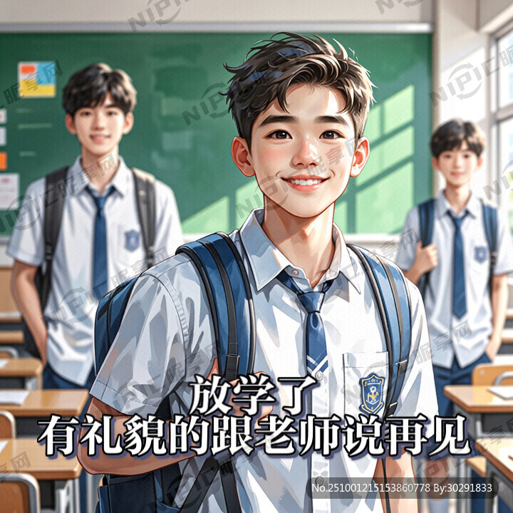 放學(xué)了有禮貌的跟老師說在見帶文