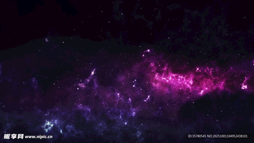 夢幻紫色星云宇宙圖景