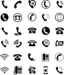 多樣電話通信圖標集合