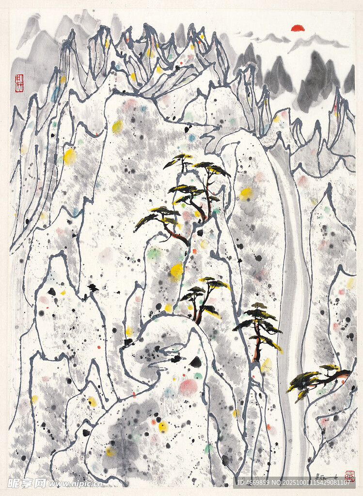 水墨山水間的自然景致