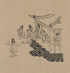 古代庭院人物活動(dòng)場(chǎng)景