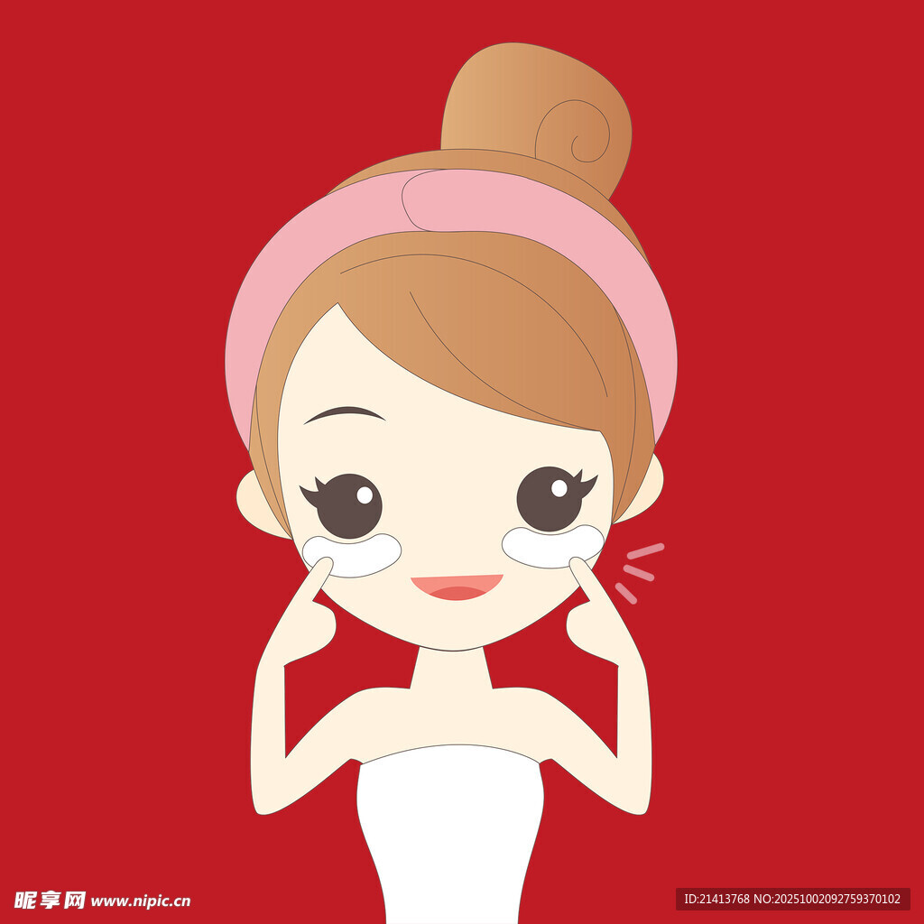 可愛(ài)女孩護(hù)膚形象