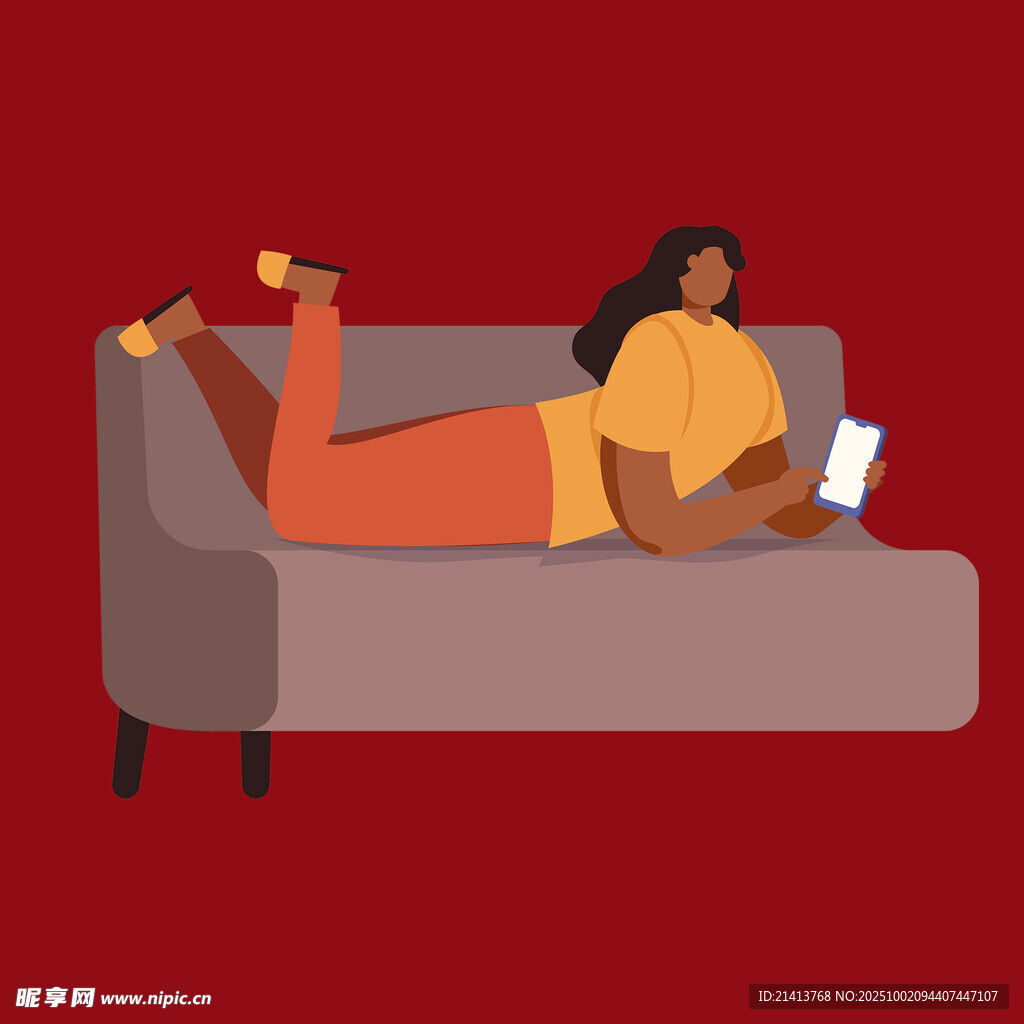 沙發(fā)上悠閑閱讀的女士