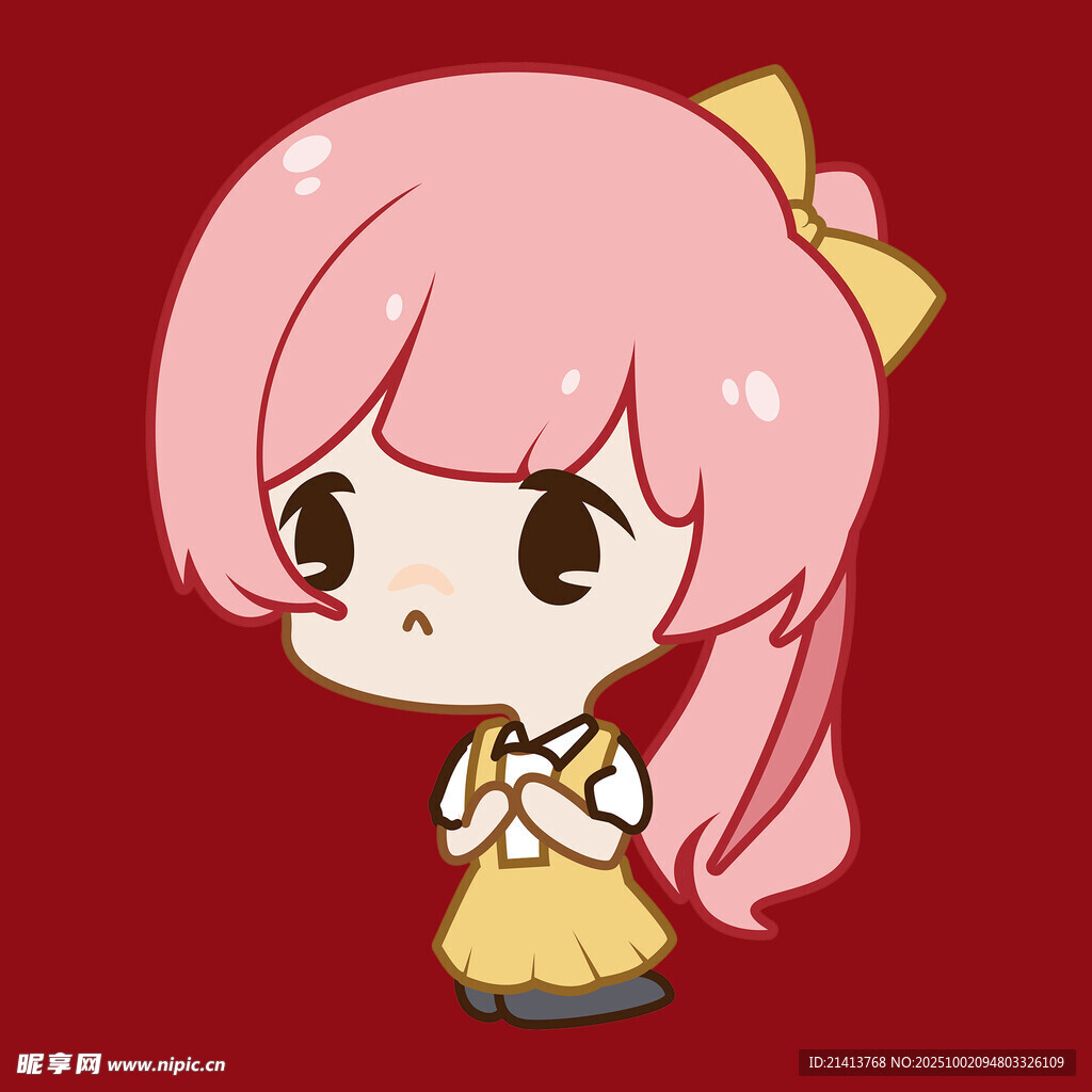 粉色頭發(fā)可愛動漫女孩