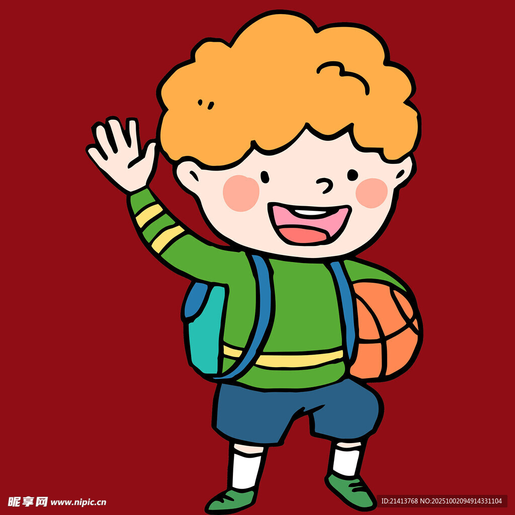 背著書包的籃球少年