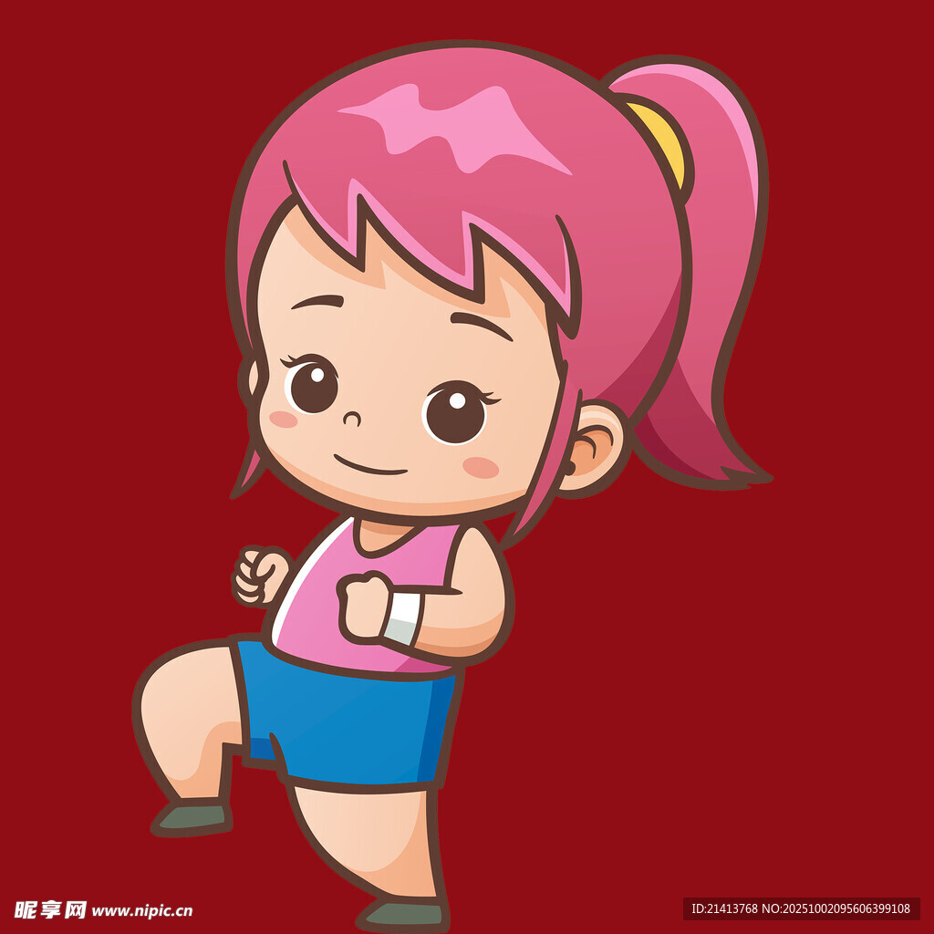可愛運動風(fēng)卡通女孩