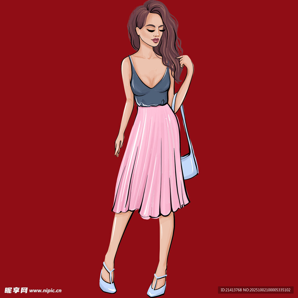 時(shí)尚穿搭的優(yōu)雅女性