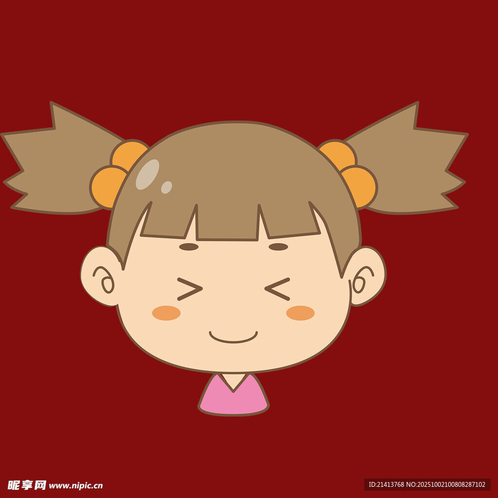 俏皮雙馬尾小女孩