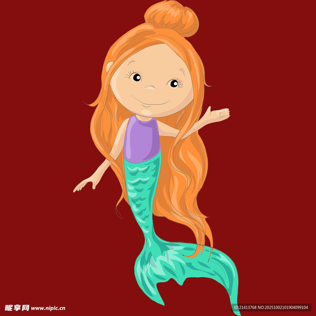 可愛(ài)卡通小美人魚(yú)形象