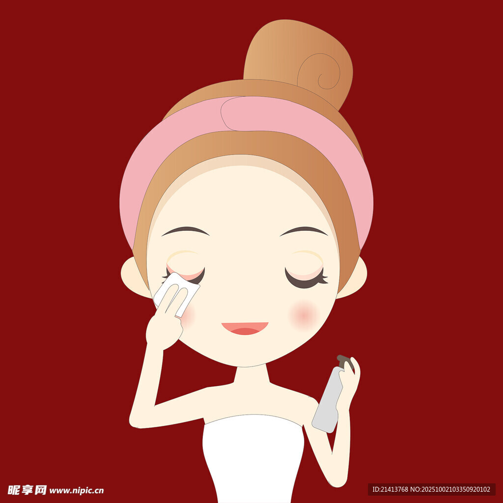 女孩敷面膜享受護(hù)膚時(shí)刻