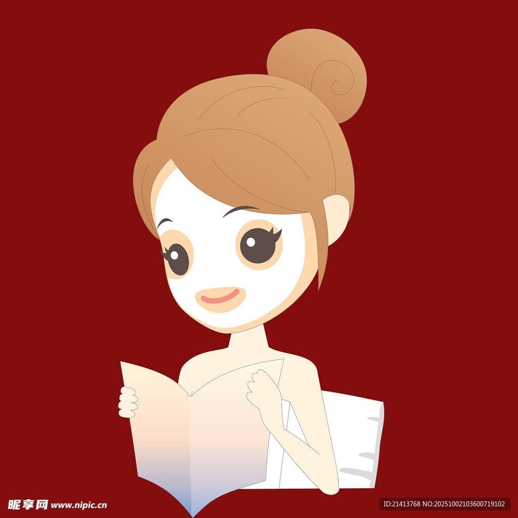 女孩專注閱讀