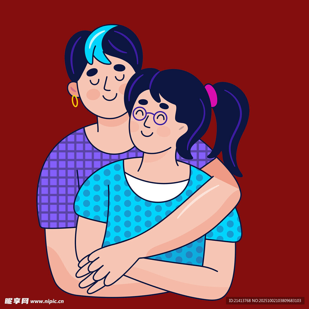 母女相擁的溫馨瞬間