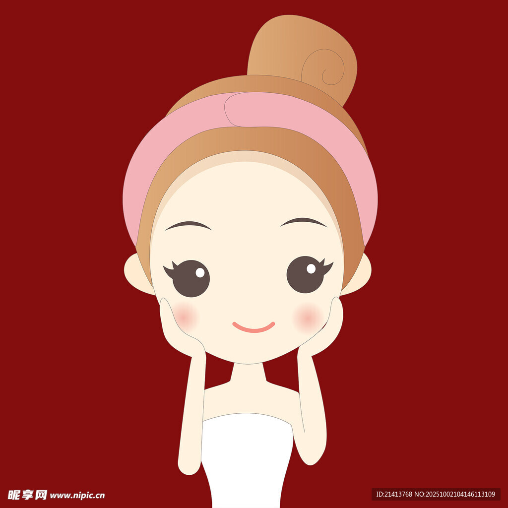 可愛(ài)女孩護(hù)膚形象展示