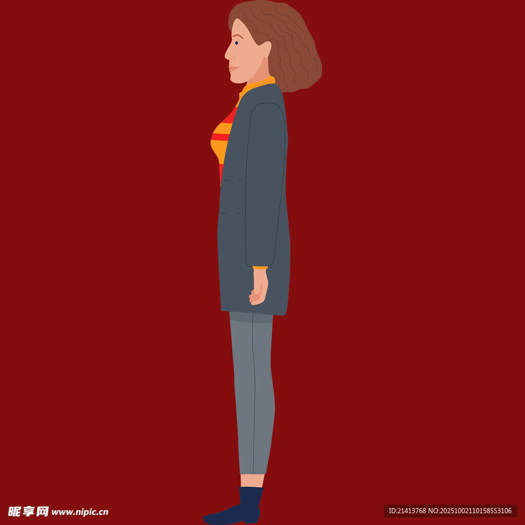 站立的休閑裝扮女性