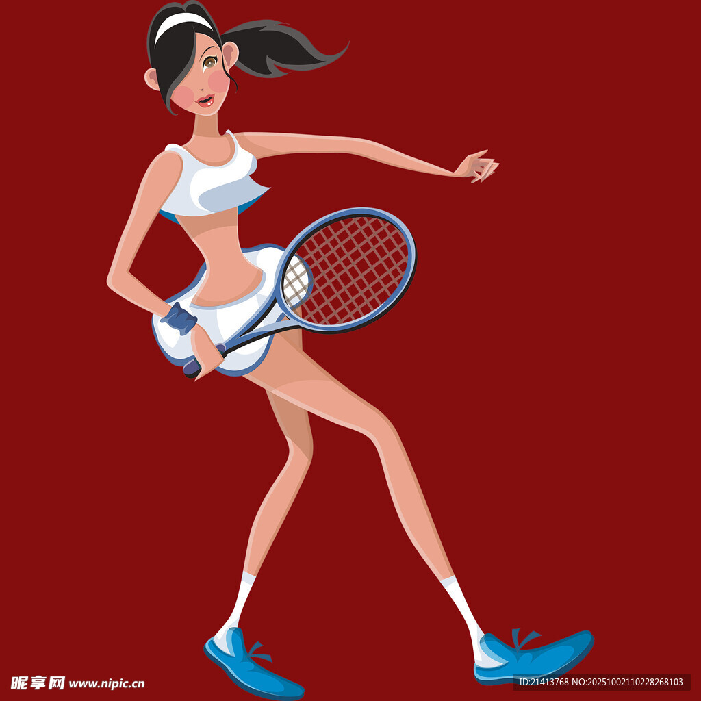 動(dòng)感網(wǎng)球女孩活力瞬間