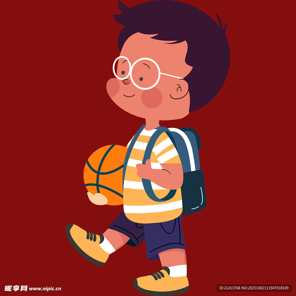 背著書包的籃球少年