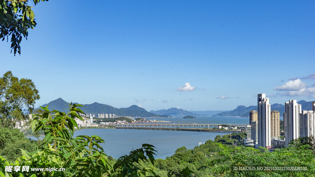 城市河畔風(fēng)光 綠樹伴高樓
