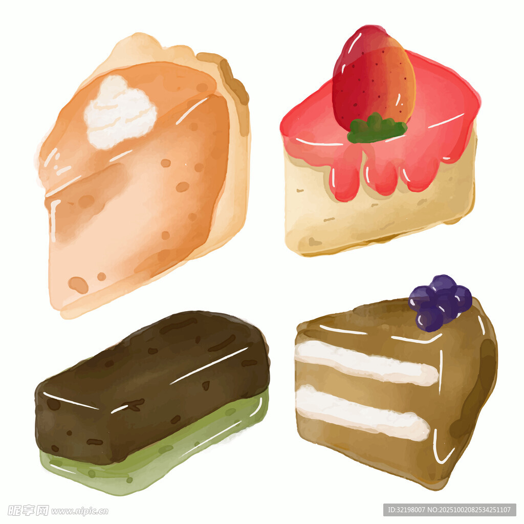 美味蛋糕插圖