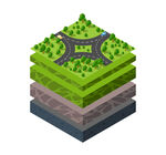 立體分層景觀中的環(huán)形道路